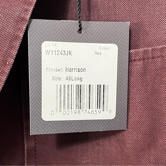 NWT Kroon Harrison Vintage Wash Cotton Sport Coat in Red - Picture 13 of 13